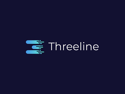 Three line logo abstract elegant fast logo simple