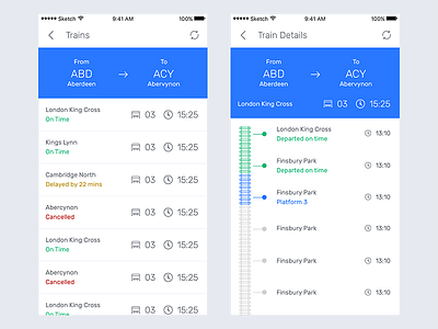 Train Schedule app clean design interface product train travel ui user interface ux