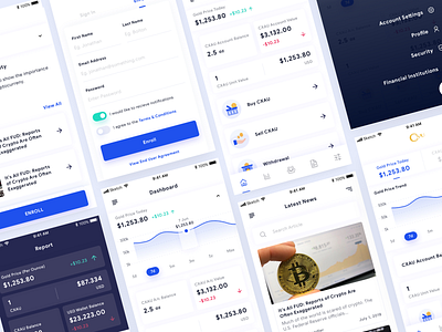 Cryptocurrency Dashboard Concept analytics charts crypto currency dashboard app dashboard ui design icons illustration typography ui ux