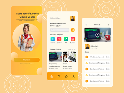 Mobile App for Online Course education mobile mobile app online course ui design user interface