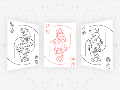 Minimal Playing Cards Set abstract cards circle clean design face card flat illustration minimal playing card vector