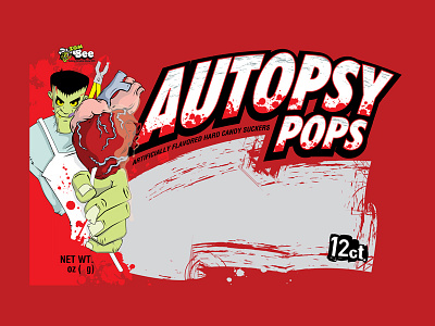 Autopsy Pop Polybag Graphics candy frankensein halloween heart horror illustrator