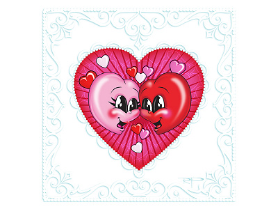 Valentine Happy Hearts card cute doily greeting heart hearts lace pink red sweet valentines
