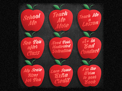 Valentine Apples for Teacher greetings hotforteacher love naughty sweet valentinecard valentines