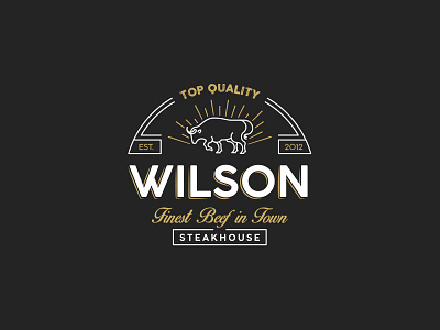 Wilson Steakhouse Brand beef branding logo steakhouse gold