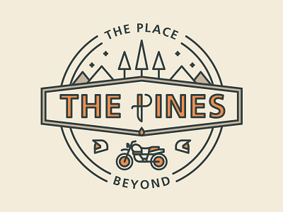 The Place beyond the Pines badge brand logomark minimalism movie pine