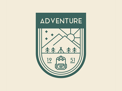 Adventure adventuretime badge camp camping mountains