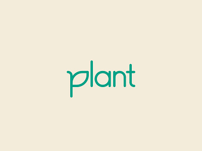 Plant font green plant typography wordmark