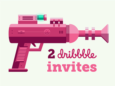 Dribbble Invite dirbbbleinvite guns invite lasergun pewpewpew shoot weapon