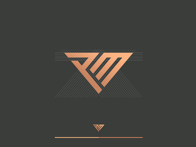 MR Monogram | Personal Logo branding cooper design grid identity lettermark logo m monogram r triangle type