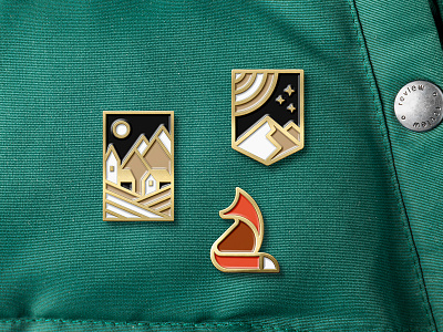 Enamel Pins badge branding enamelpin fox mark pins