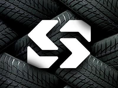 S branding design letter logo mark monogram s tire wordmark