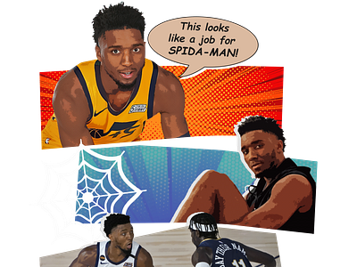 Donovan Mitchell Spida Poster basketball design nba photomanipulation photoshop poster sport