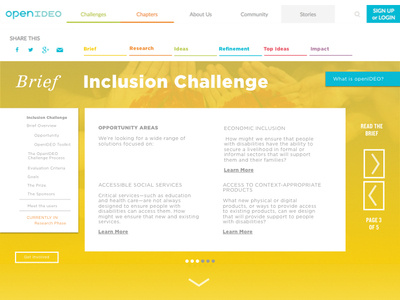 OpenIDEO Concept Submission for Inclusion Challenge concept desktop openideo ui ux web design