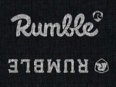 Rumble folded label 2014 lettering logo rumble customs subalpin