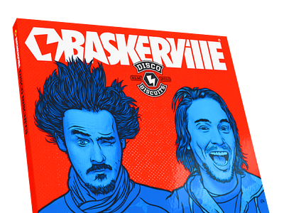 Baskerville record & Skatedeck baskerville cd illustration logo skateboard sleeve