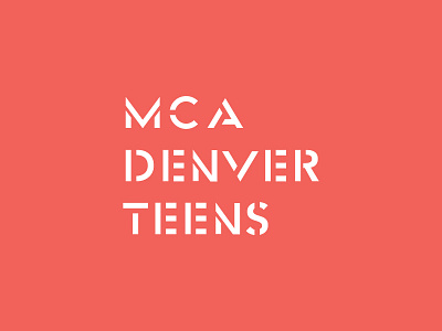 MCA Denver Teens art identity logo museum teens