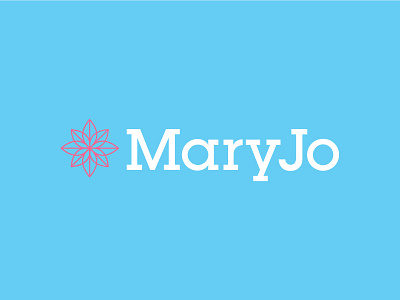 MaryJo floral flower identity logo serif slab
