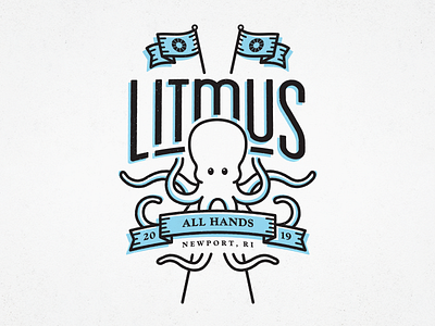 Throwback Thursday - Litmus All Hands Event T-shirt anchor event illustration nautical newport octopus rhode island t shirt tee tshirt vintage