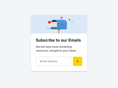 Subscribe card card email input mailbox newsletter subscribe