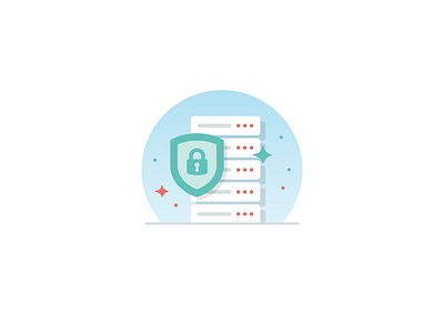Help Center Icon Set - 3 icon illustration lock security servers shield