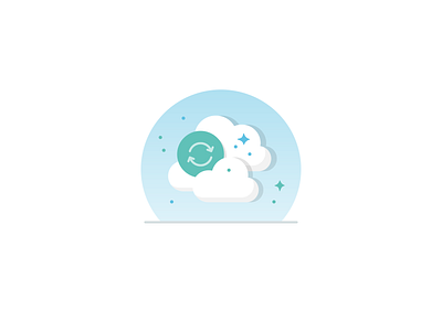 Help Center Icon Set - 7 cloud icon illustration sync