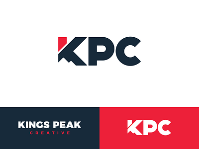 Kings Peak Creative Logo brand branding creative identity logo mountain typography