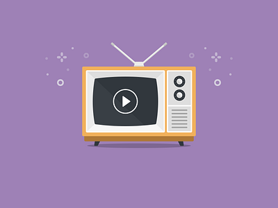 Faux Video in Email blog email flat illustration television tv video vintage