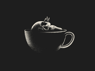 El Canalla black coffee cup dissolve mug noise vector