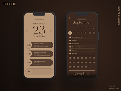 TODOOO Task Calendar app design ui ux