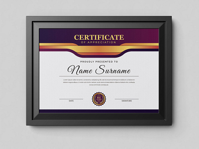 Luxury Certificate Template achievement appreciation award badge best award best brand brand certificate college competition diploma luxury certificate modern certificate school university winner