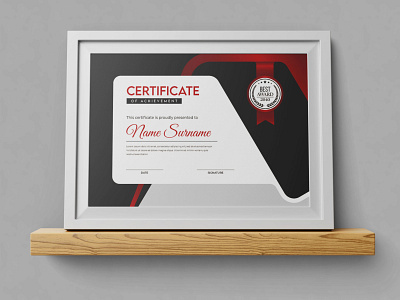 Modern And Creative Certificate Template simple