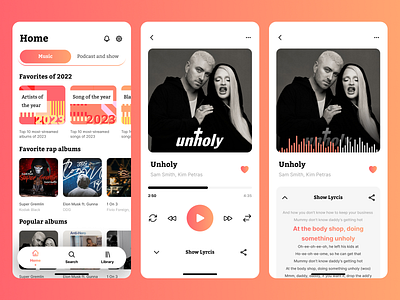 Tidal Redesign Challenge app app design apple music design ios ui kit mobile app modern music music app player playlist redesign simplicity spotify tidal ui ui design user interface ux