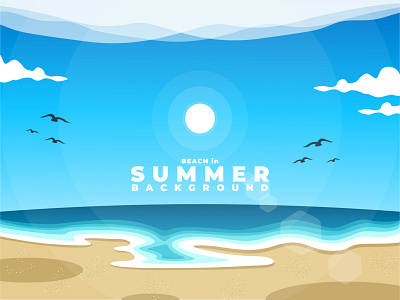 Summer Beach Walpaper 4k (Available for Download) 4k background beach birds day design desktop graphic design holiday sand summer sun vacation walpaper