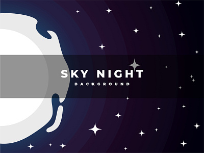 Sky Night & Moon Walpaper 4k (Available for Download) 4k background cartoon design desktop graphic design illustration moon night sky stars walpaper
