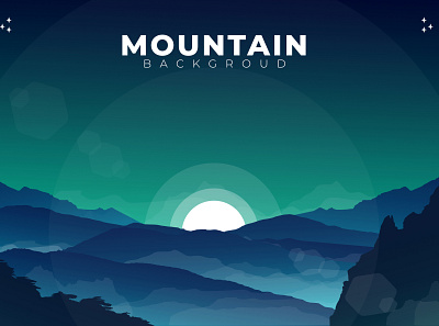 Dark Mountains Background 4k (Available for Download) 4k background dark design desktop fog graphic design illustration landscape moon mountain ui walpaper