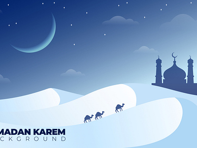 Desert Walpaper - Ramadan Version 4k (Available for Download) 4k background camel desert design desktop graphic design illustration islamic kareem moon mosque night ramadan ui walpaper white