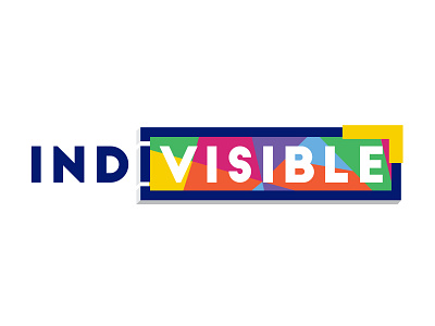 Indivisible gala logo branding color concept fractal illustration indivisible logo reject vector visible