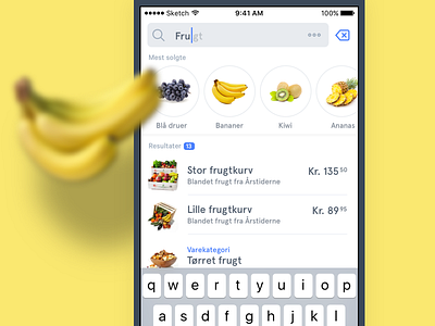 Fruit browsing bananas fruit mobile search shopping ui ux