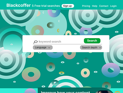 Blackcoffer - Seo Tool UI Landing page design figma landingpage logo typography ui ux vector webdesign website
