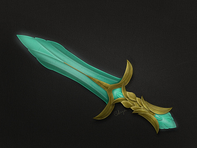 Glass dagger - artwork from Skyrim artwork dagger game glass rpg weapon