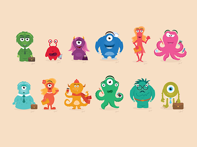 Monster Family Grows ;) creepy fun illustration kids monster smile