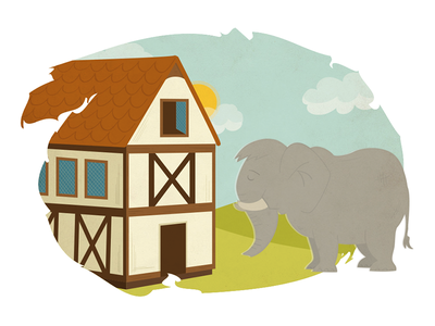 Children's Book Illustration - "Bajki Anny Łajming" book childrens book elephant illustration summer