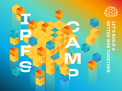 IPFS Camp brand branding camp colors design event illustration ipfs logo