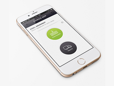 Cargo App Interface app calculate cargo design interface iphone mobile truck ui ux