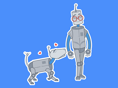 Robot and his dog