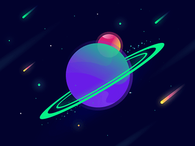 Space illustration galaxy illustration planet space stars