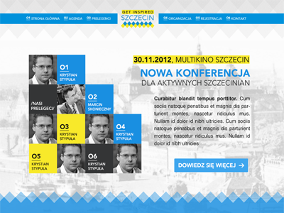 Webpage for Conference "Get inspired Szczecin" conference poland szczecin webpage