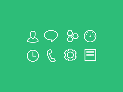 Little set of icons chat contact dashboard history icon icons product settings user