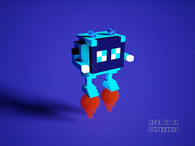 SUPERZERO2077-1 3d magicavoxel nft opensea robot